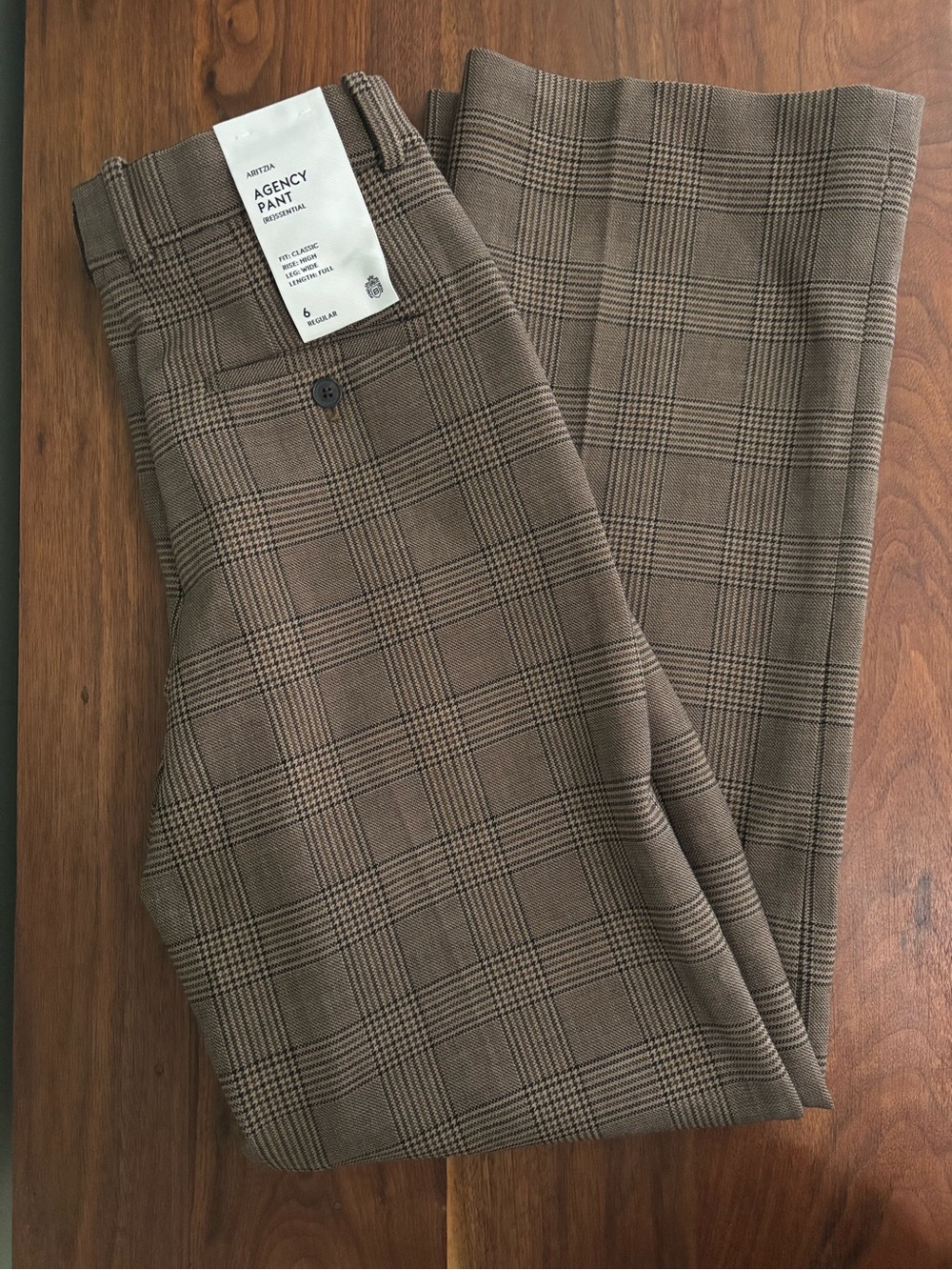 Agency Pant - Brown Plaid Women’s Dress Pants